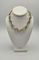 David Yurman Large Oval Link Necklace Sterling Silver & 18K Gold