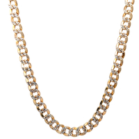 14kt Yellow Gold 20" 6.5mm Diamond Cut Curb Link Chain