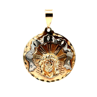 14kt Two Tone Religious Pendant