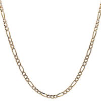 14kt Yellow Gold 26" 4.5mm Diamond Cut Figaro Link Chain 