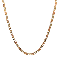 14kt Tri-Color 20" 3mm Valentino Link Chain