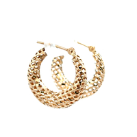 14kt Yellow Gold Mesh Hoop Earrings