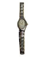 Elgin Adult Women's Two Tone Diamond Dial Watch