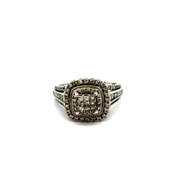 14kt White Gold .50ct tw Diamond Cluster Ring