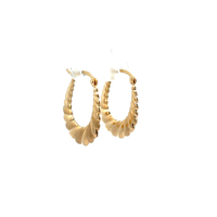 14kt Yellow Gold Shrimp Hoop Earrings