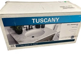 Tuscany 18-3/8"W x 15-1/8"D White Oval Undermount Bathroom Sink