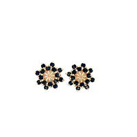 10kt Yellow Gold Blue Stone Earring Jackets