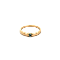 14kt Yellow Gold Blue Stone Band Ring 