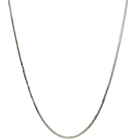 14kt White Gold 18" 1mm Wheat Link Chain