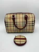 Burberry Boston Check Handbag with Coin Wallet 