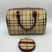 Burberry Boston Check Handbag with Coin Wallet 