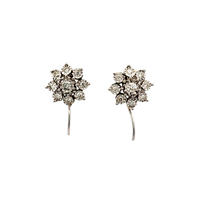 10kt White Gold .65ct tw Diamond Flower Earrings