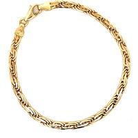 18kt Yellow Gold 7.75" 4mm Link Bracelet