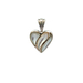 14kt White Gold White Stone Heart Pendant