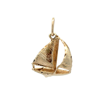 14kt Yellow Gold Ship Pendant