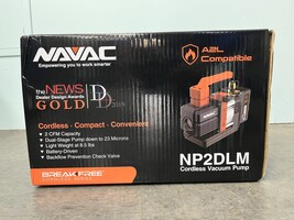 NAVAC NP2DLM Cordless Vacuum Pump, Battery-Operated Brushless DC Motor, Backflow