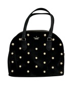 Kate spade velvet velvet pearl studded handbag