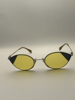 Fendi Gold/Beige Cateye-Made in Italy-FREE SHIPPING-