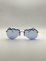 MIU MIU SMU56U Heart Shaped Sunglasses-Blue Lens-FREE SHIPPING-