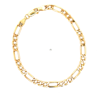 14kt Yellow Gold 8" 5.25mm Hollow Figaro Bracelet