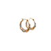 14kt Two Tone Hoop Earrings