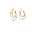 14kt Yellow Gold Hoop Heart Earrings