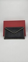 Valentino Garavani Rockstud Envelope Clutch in Black Leather