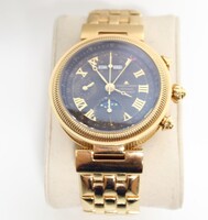 Jacques Lemans 1-1217 Automatic  Chronograph Gold Tone Steel Man's