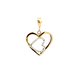 10kt Two Tone Double Heart Pendant