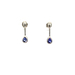 14kt White Gold Purple Stone Earrings