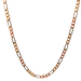 14kt Tri-Color 25" 4mm Hollow Figaro Link Chain