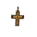 14kt Two Tone Double Sided Cross Pendant 