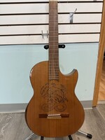 Ortega Flametal-One acoustic electric guitar with case 