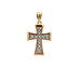 10kt Two Tone Cross Pendant