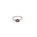 10kt White Gold Diamond & Pink Stone Ring 