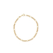 10kt Yellow Gold 7" 3mm Hollow Figaro Link Bracelet