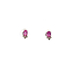  10kt White Gold Diamond & Pink Stone Stud Earrings