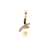 14kt Yellow Gold CZ & Pearl Pendant 