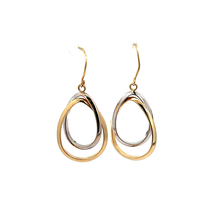 14kt Two Tone Dangling Earrings 