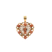 14kt Two Tone CZ Virgin Mary Heart Pendant