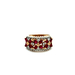  14kt Yellow Gold .50ct tw Diamond & Red Stone Ring