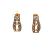  14kt Two Tone Diamond Cut Earrings