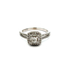 14kt White Gold .50ct tw Diamond Halo Ring