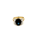  18kt Yellow Gold .32ct tw Diamond & Sapphire Ring Size 8