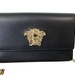  Versace Grained Calfskin Medusa Wallet On Chain Black