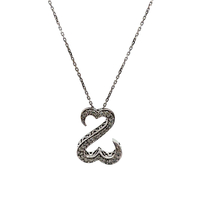 14kt White Gold .35ct tw Diamond Heart Pendant With Chain