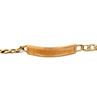 14kt Yellow Gold 7" Name Plate Bracelet