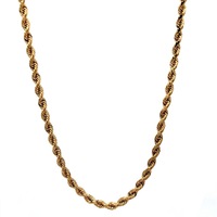 14kt Yellow Gold 24" 2.25mm Rope Chain