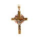 14kt Tri-Color Cross Pendant 