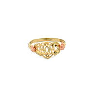 10kt Two Tone "MOM" Ring